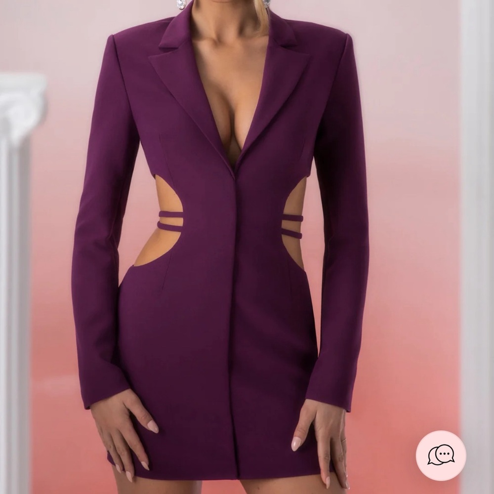 Blazer mini dress, wine, Size 8